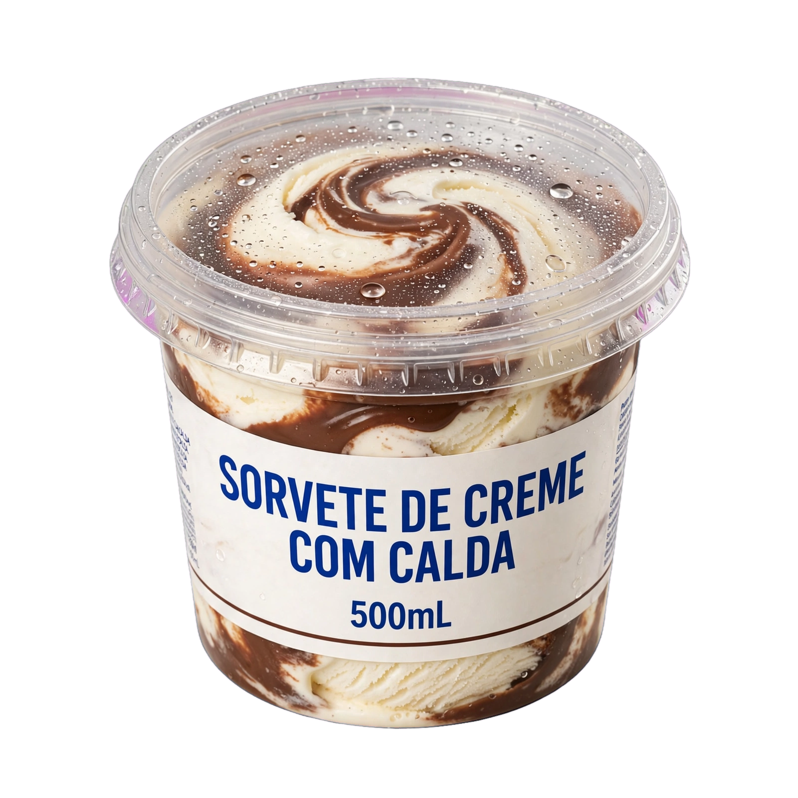 Sorvete de Creme com Calda