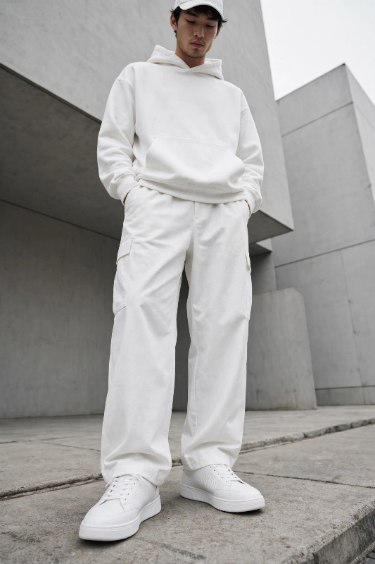 Tênis Streetwear White Minimal